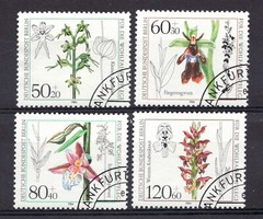 1984 Germany Berlin Sc# 9NB216-19 (Semi-postal) – Wildflowers – Used Cv$6.35