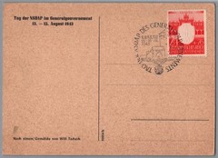 1943 Krakau General Gouvernments GG Germany Propaganda Postcard WWII Cancelled /