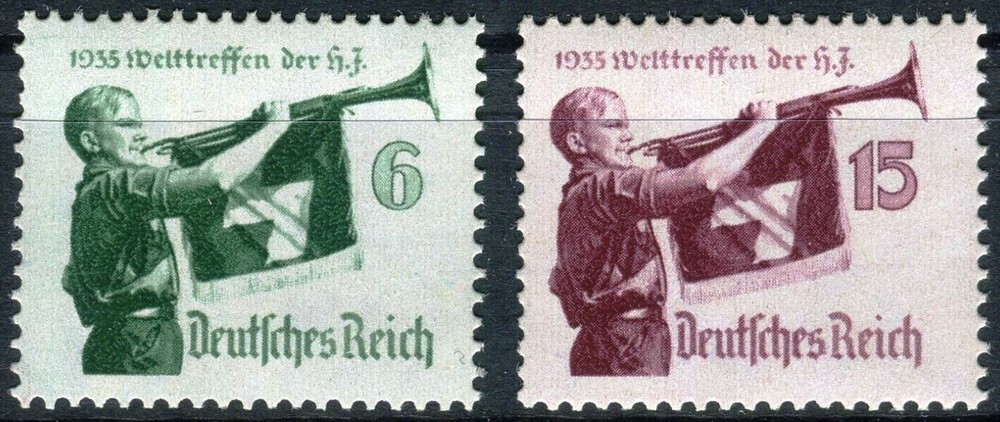 THIRD REICH 1935 mint Hitler Youth stamp set!