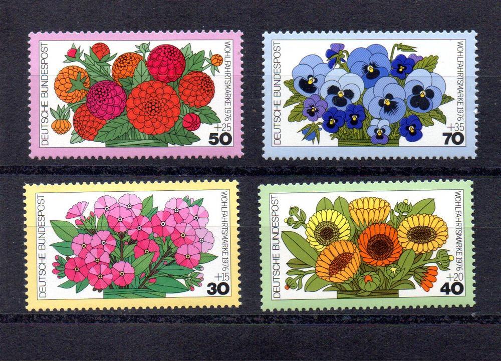 BRD FRG #Mi904-Mi907 MNH 1976 Welfare Garden Flowers [B533-B536]