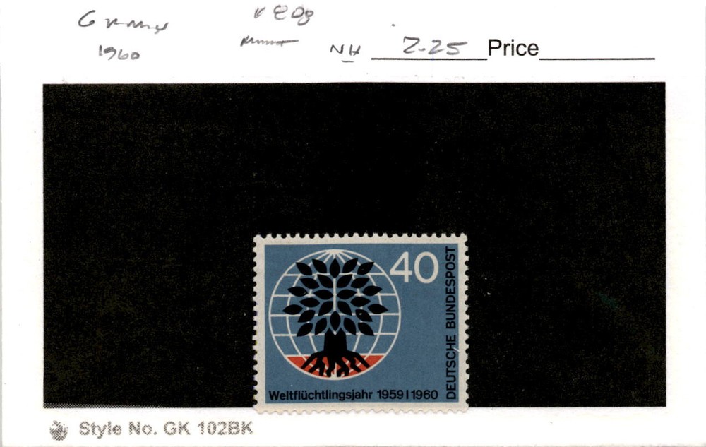 Germany, Postage Stamp, #808 Mint NH, 1959 World Refuge (AB)