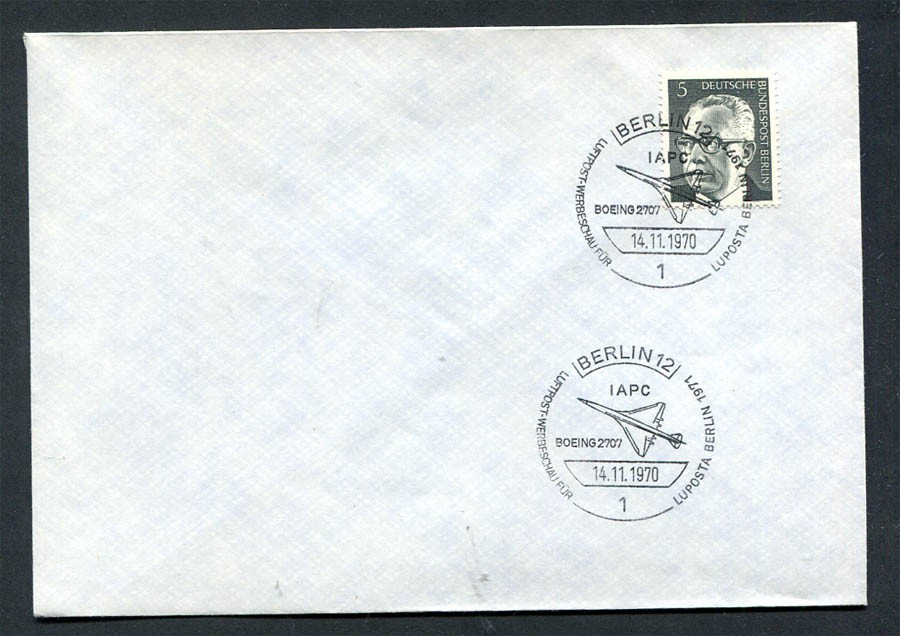 Germany – Berlin : Nice cover from 1970 (14.11.70) with fancy cancels – CTO