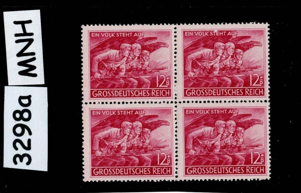 MNH stamp block B291 WWII Volkssturm People’s Army Berlin April 1945 #3298a