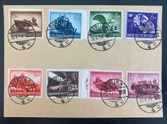 2 1944 Berlin Germany First day postcard Cover Forces complete Stamp set b257-6