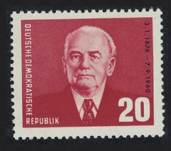 GDR 85th Birth Anniversary of President Pieck 1961 MNH SG#E539
