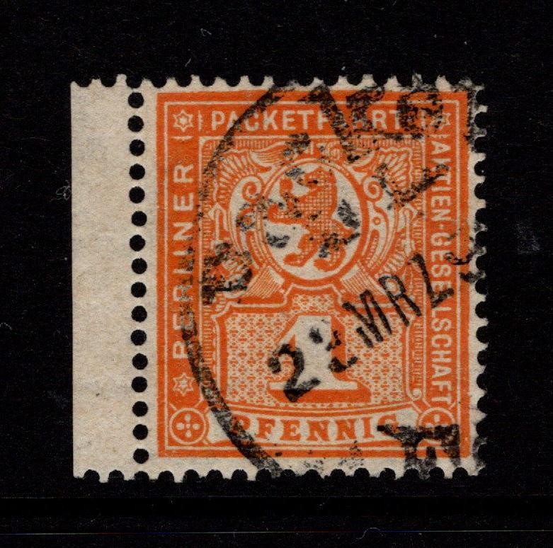 Germany Late 1890s 1p Berlin Private Post Used / Wmk Step Lines – S58676