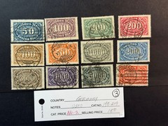Germany # 198 – 209 Used 2024 Scott Catalogue Value $ 18.00
