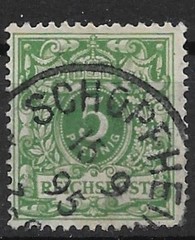 GERMANY 1889 German Empire Reichspost 5 pfennig