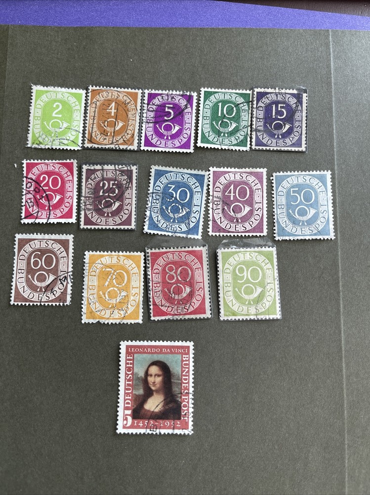 West Germany Used 15 Stamps,1951,fine Condition, See Photos