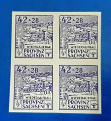 Germany Stamps Soviet Zone 4x 42 Pfennig 1946 Block SBZ Mi. Nr. 89 (19849)