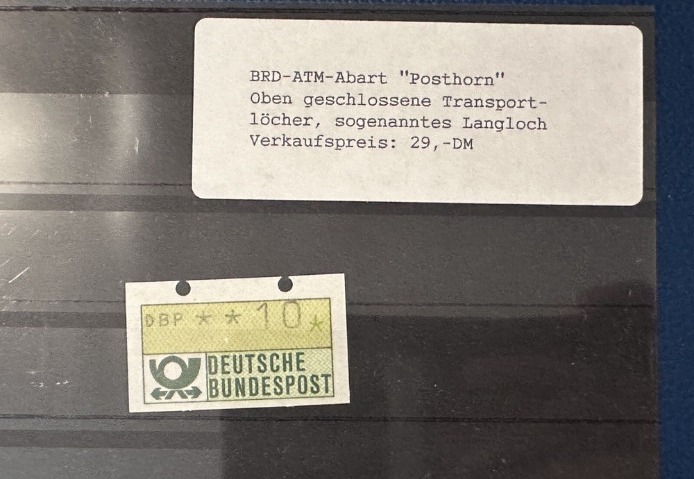 GERMANY STAMP POSTHORN NEARLY CLOSED TOP HOLES MNH
