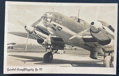 1940s Feldpost Germany RPPC Postcard Cover Fighter Airplane GN 11