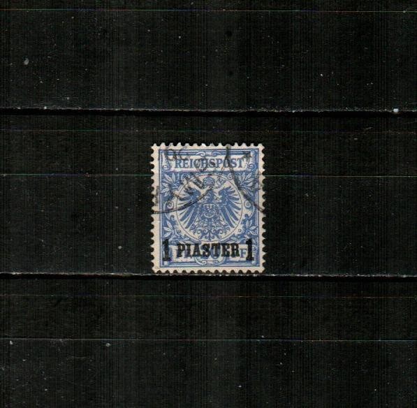 GERMANY: TURKISH EMPIRE Sc. 10 ( 1v ) 1pi Imperial Eagle F/VF Used ( 1889 ) #3