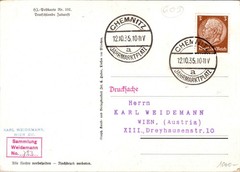 1935 Chemnitz Germany Youth young boys Color Picture Postcard Cover to Austria