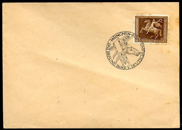 GERMANY RUBAN BRUN FDC 1938, VF