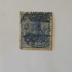 25 Deutsches Reich Germany Used Stamp Lot Handstamped Various Denominations