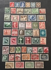 WW2 WWII Nazi German NSDAP THIRD REICH 50+ pc Stamp Lot Hitler Swastika + Sets