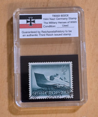 WWII Nazi German Kriegsmarine E Boat Third Reich 1944 Military War Heroes Stamp