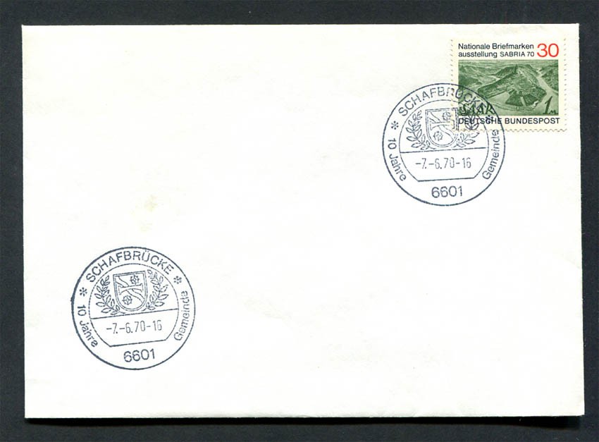 Germany – BRD : Cover with fancy cancels (7.6.1970) – Schafbrücke – used