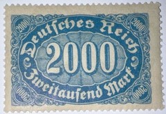 Travelstamps: 1922 Germany Reich Sc # 205/ Mi: #253 Number Horizontal Oval, MNH
