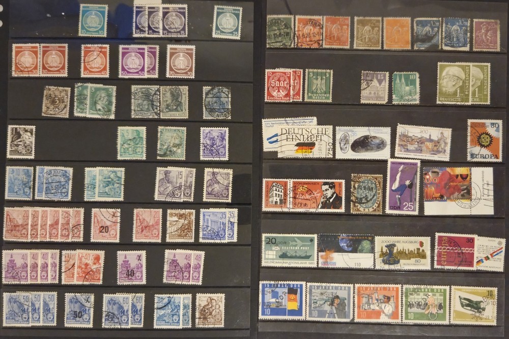 Mixed Germany Stamp Lot: Third Reich, DDR (East), & Bundespost – 80+ Stamps