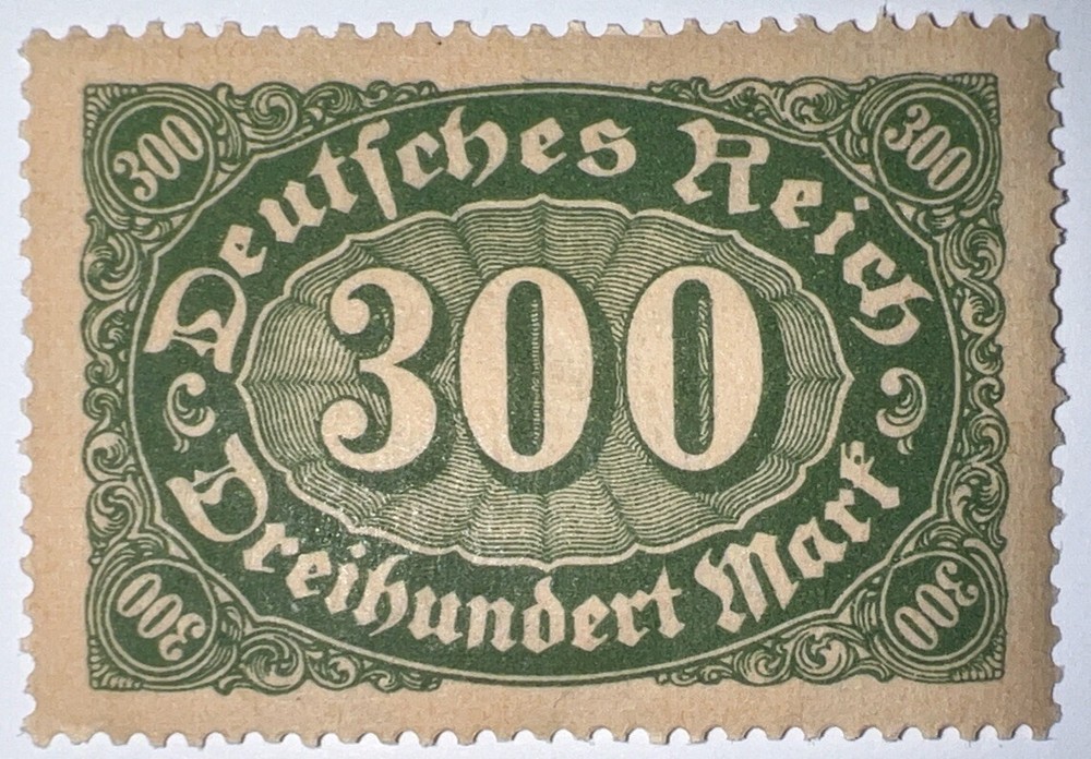 Travelstamps: 1922 Germany Stamps Deutsches Reich 300 Mark Mi. Nr. 249, MNH