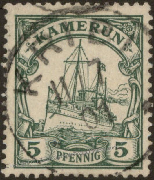 Germany 1901 KRIBI Kamerun Cameroons Mi8 Unwmk 5pf Yacht Used 105438