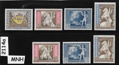 MNH stamp set B209-215 Germany 1942 European Postal Congress Vienna Austria