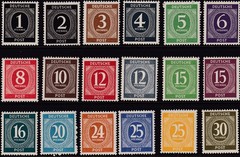 Stamp Germany Bundespost Sc 0530-56 1946 Deutsche Post WWII Occupation Set MNH