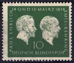 GERMANY 1954 Centenary of the Birth of Ehrlich & von Behring MNH W1905