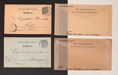 Wurttemburg Germany Postal Card 1893 HG D29 + 1900 HG D32 State + Local Office
