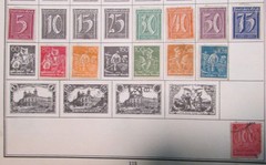 151 VINTAGE GERMAN WEIMAR REPUBLIC HYPER INFLATION STAMPS 6 PAGES STAMP ALBUM