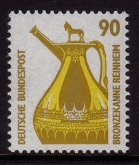 W Germany 1987-96 Tourist Sights 90pf Bronze Flagon SG 2212 MNH