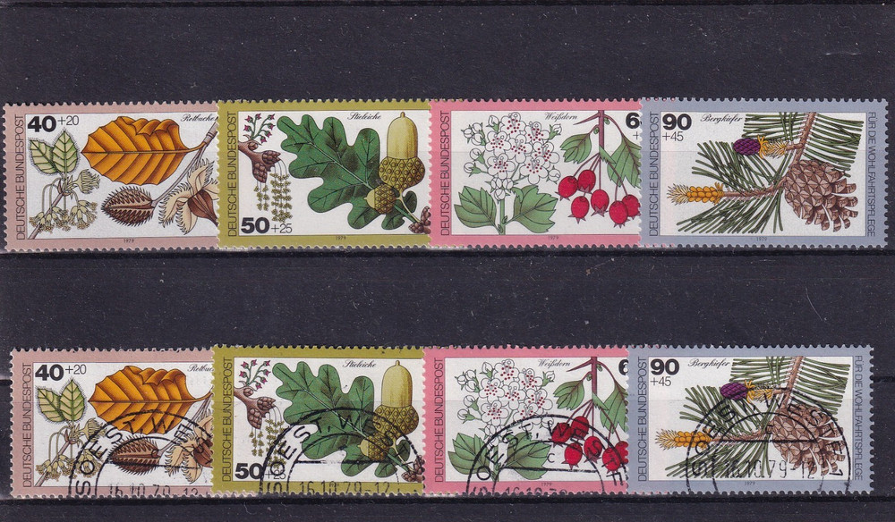 Bundesrepublik MNH ** & used 1024-7 Scott 565-8 flowers set