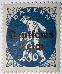 Travelstamps: 1920 German Republic Bavaria Bayern Sc# 265, Mint,Og, Never Hinged