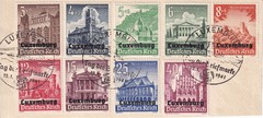 Lot Stamp Germany Luxembourg Sc NB1-9 WW2 1941 Reich War Occupation on Paper CTO