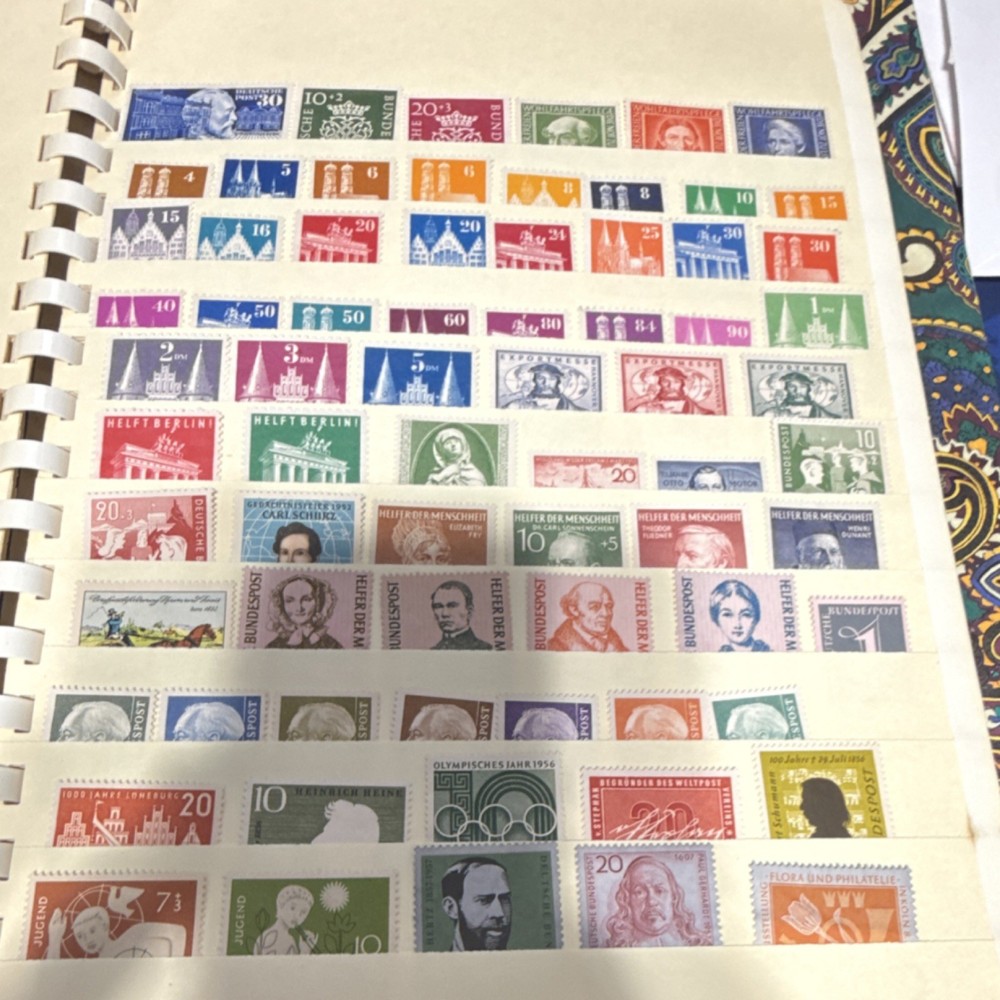 Vintage Germany Stamp Collection Page