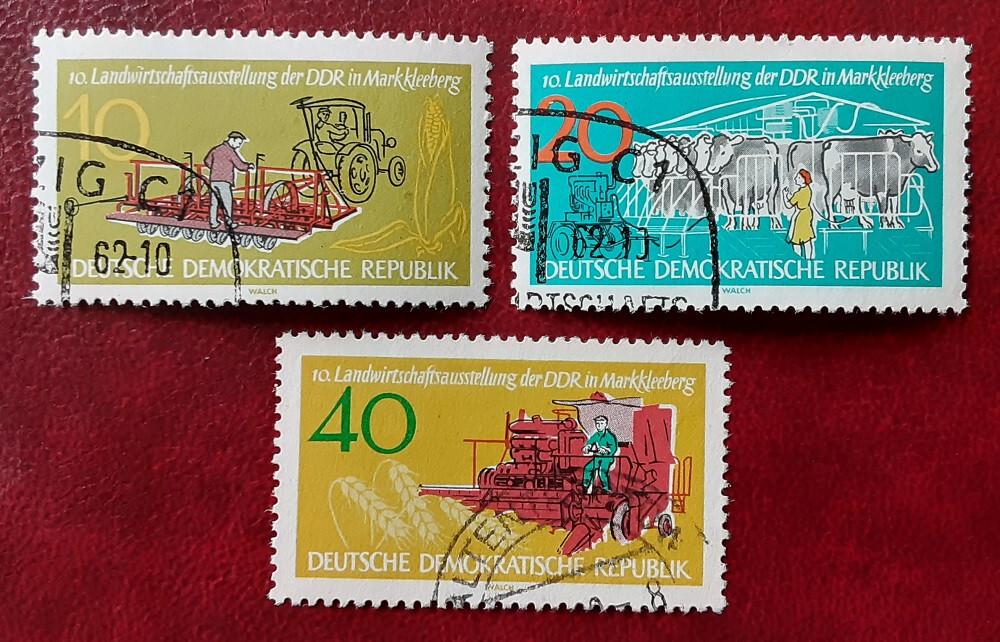 DDR Germany 1962 Used Agriculture Mi 895-7 Scott 611-3 Yt 606-8 VF 5032