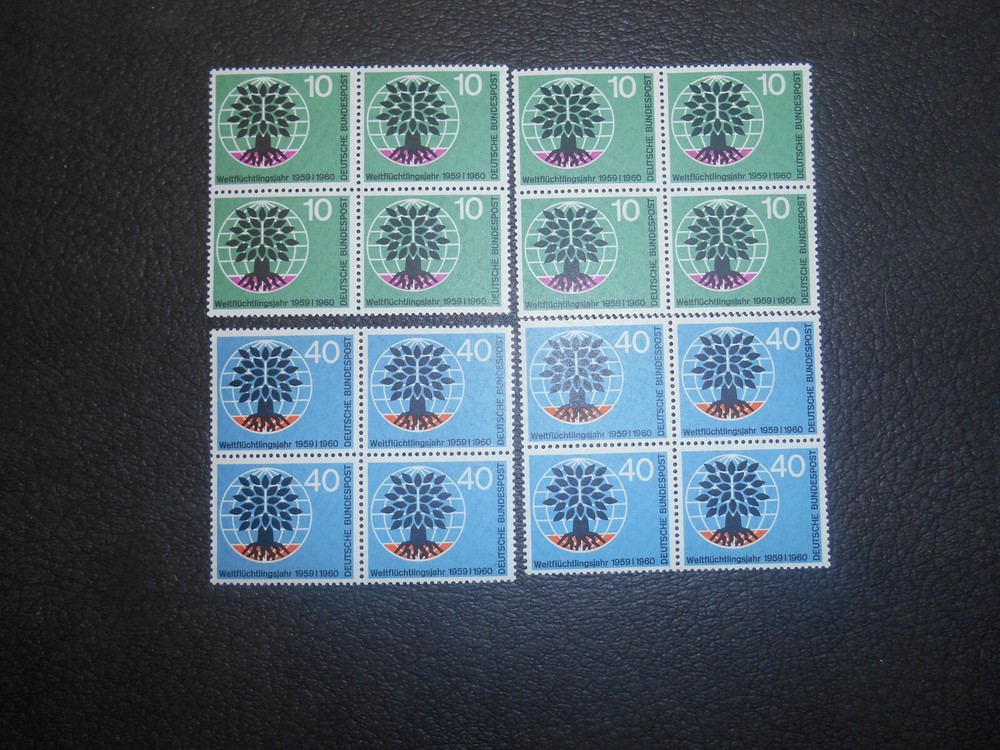 Germany 1960 Sc# 807-808 Mint MNH world refugee year uprooted oak stamps