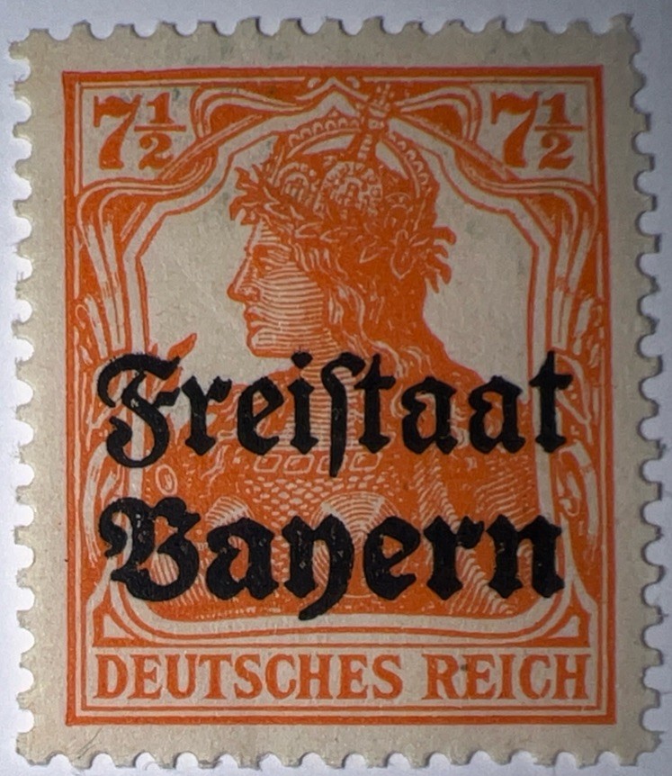 Travelstamps: Germany Bayern OP Stamps 7 1/2 Pfennig Sg 218/Sc # 179 Mint MOGH