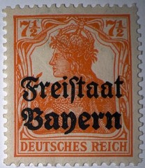 Travelstamps: Germany Bayern OP Stamps 7 1/2 Pfennig Sg 218/Sc # 179 Mint MOGH