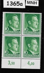 MNH stamp block Adolf Hitler 10GR Sc N79 1941 WWII Occupied Poland #1365a