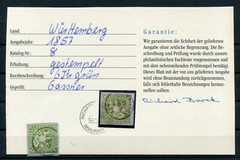 Württemberg 8 Clean Stamped From Bekanntem Subscription 2/5369