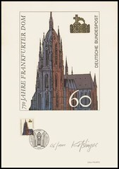 ART-EDITION 1989 GERMANY 1434 FRANKFURT/MAIN DOM 750 JAHRE – HAND-SIGNED !!