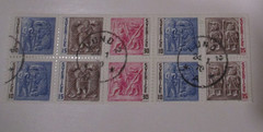 SWEDEN 1970 “ Sc#730a BOOKLET PANE 2 EACH of 4 STAMPS USED POSTED“