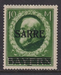 Saar 1920 MI 31 signed Brun MLH VF / CAT VALUE $210