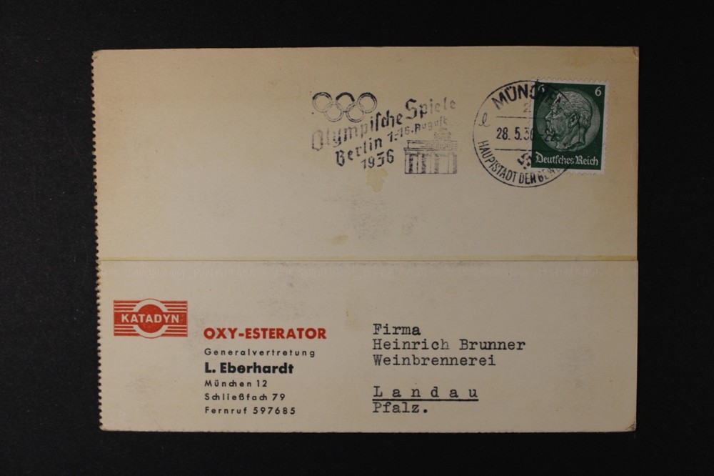 Germany 1936 Oxy-Esterator – 6pf Stamp – Munchen – A3063