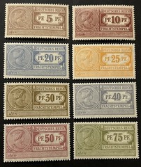 Travelstamps: Germany Fiscal Stamps – Freight Tax – Lot of 8 Mint MNH OG