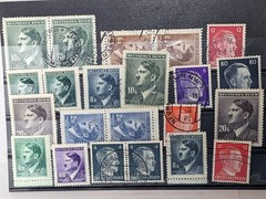 Collection of Third Reich Period Stamps Some Canceled, Some in Unused Condition