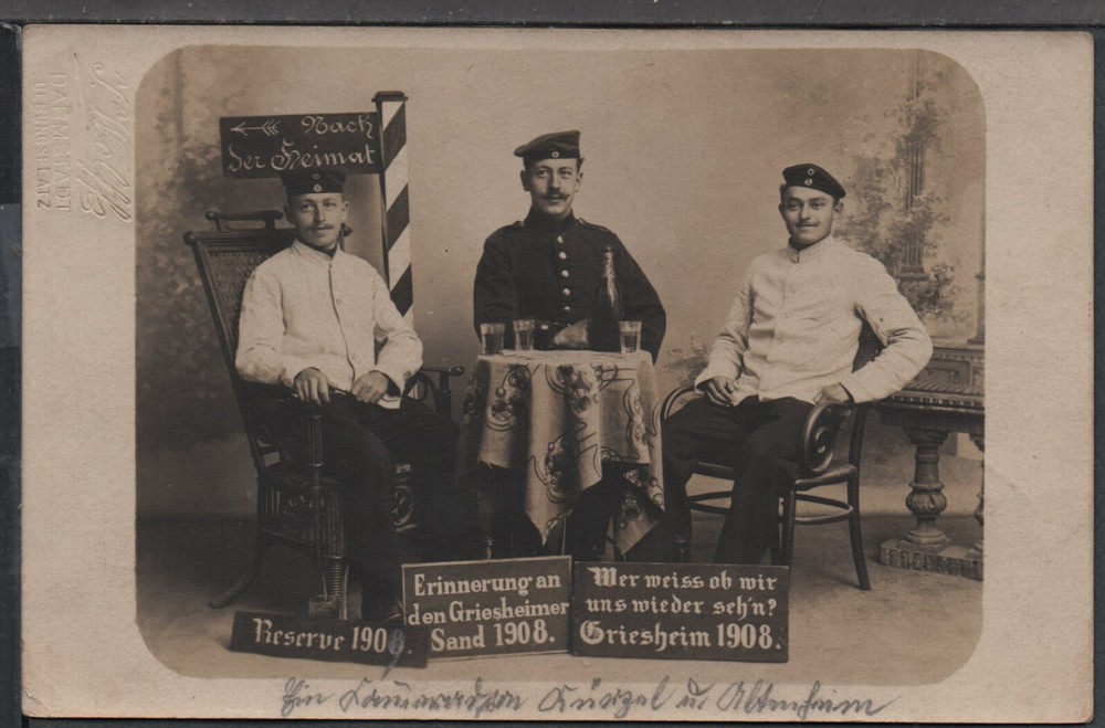 ✔️ GERMANY REICH WWI SOLDIERS EXCELLENT RARE AGED MILITARY PHOTO POSTCARD
